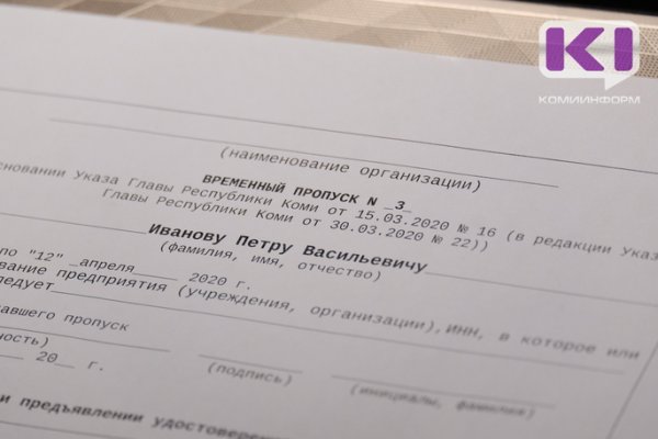 Перечень организаций в Сыктывкаре, имеющих право на спецпропуска 