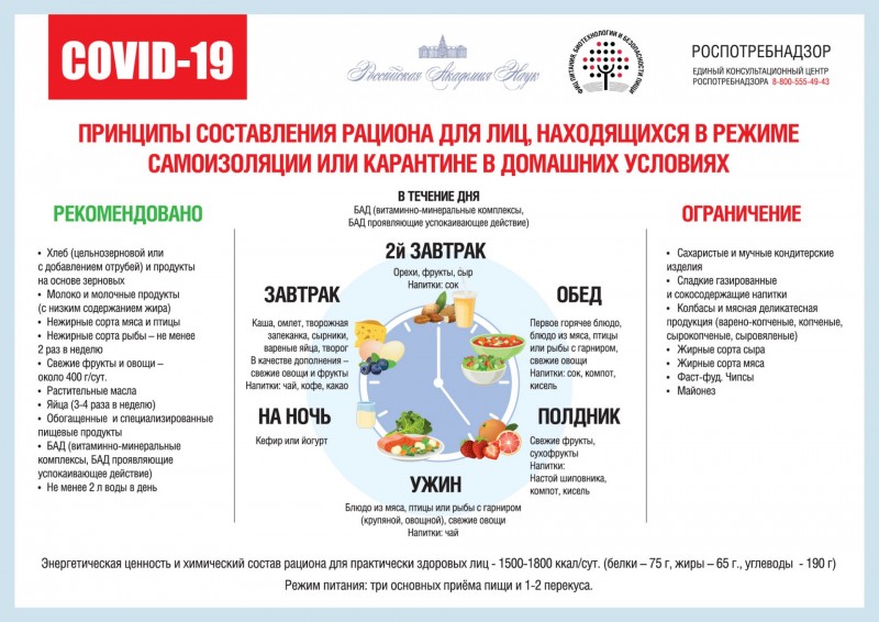 Ученые разработали принципы питания для тех, кто находится на самоизоляции