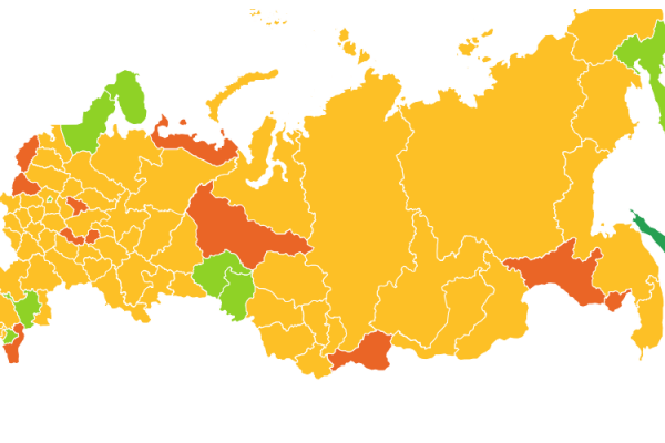 Опубликована карта выхода регионов из режима самоизоляции