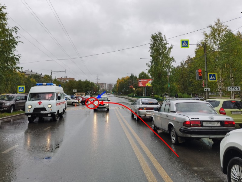 В Ухте при столкновении двух иномарок среди пострадавших оказался пятилетний мальчик