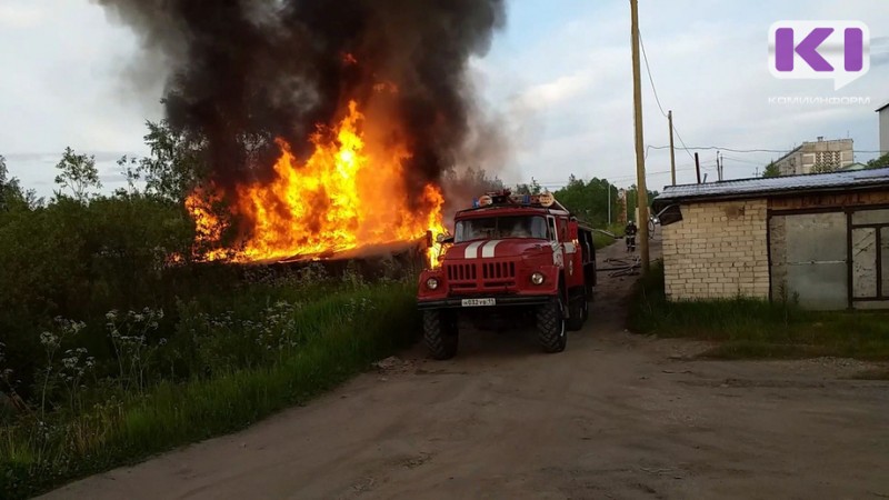 На пожаре в Прилузье спасли мужчину