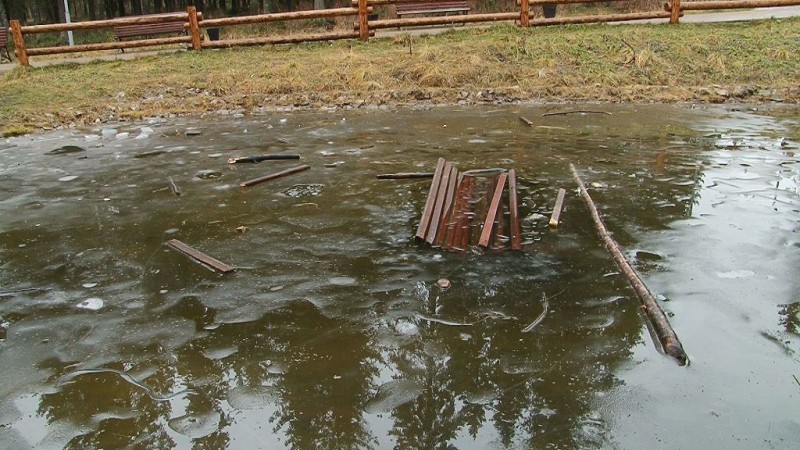 Полицейские Сосногорска установили личности вандалов в парке "Югыд лун"