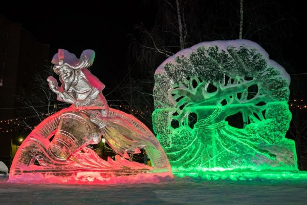 В Ухте открылся ледовый городок по мотивам сказок Александра Сергеевича Пушкина