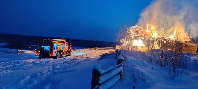 В княжпогостской деревне Удор на пожаре погибла 85-летняя женщина