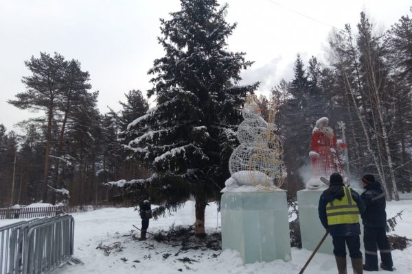В пригородных поселках Сыктывкара демонтировали новогодние городки