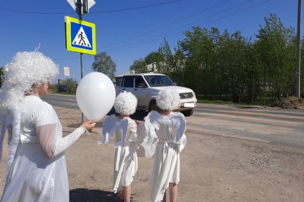 Ангелы напомнили водителям и пешеходам Ухты о правилах дорожного движения