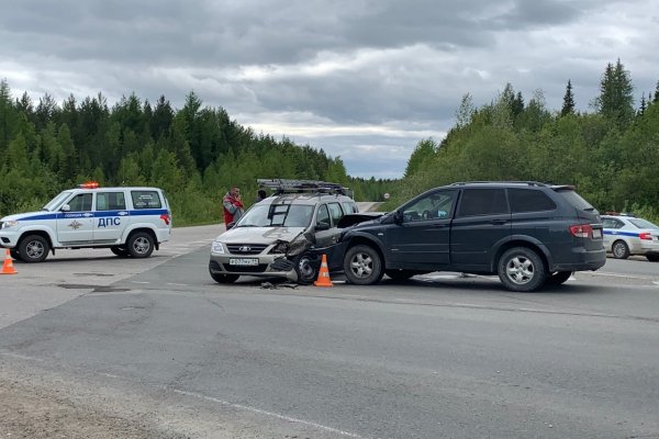 Под Сосногорском SsangYong не уступил дорогу 