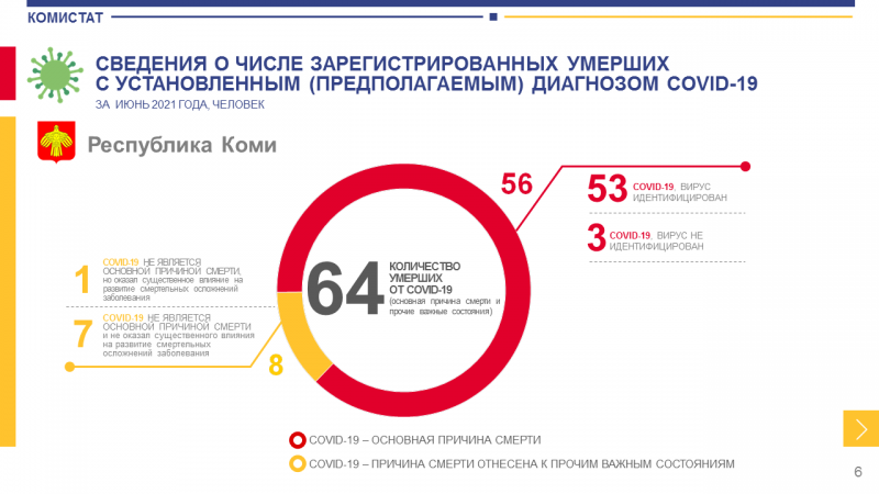 Комистат проанализировал, сколько жизней забрал COVID-19 в июне 