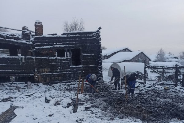 В Княжпогостском районе на пожаре бесследно пропала женщина