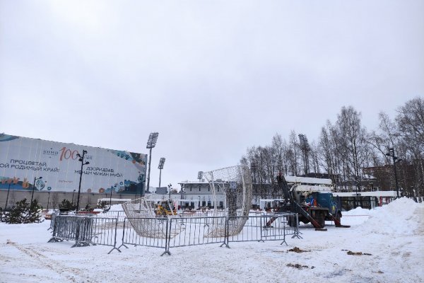 В Сыктывкаре приступили к установке новогоднего шара