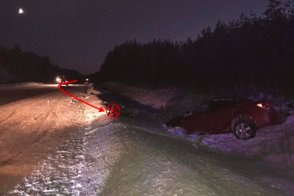 Под Сыктывкаром женщина-водитель на Chevrolet Cruze опрокинулась в кювете