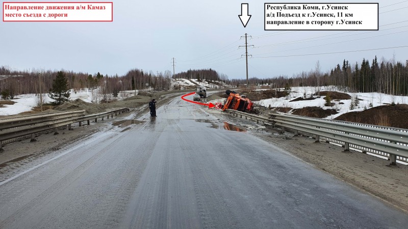 В Усинске в аварии водитель КамАЗа получил краш-синдром