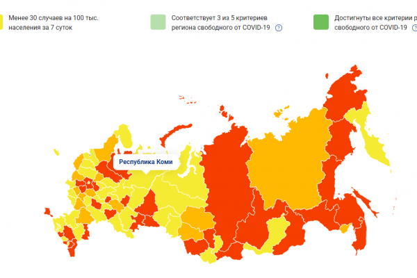 Республика Коми переместилась в 