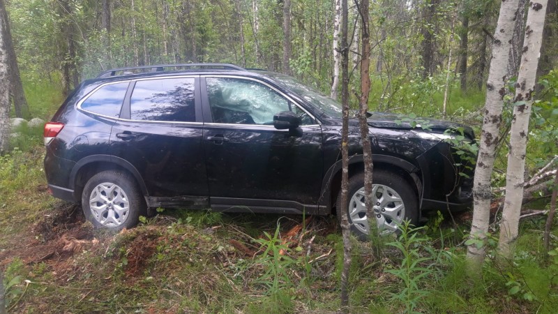 В Печорском районе водитель авто съехал в кювет