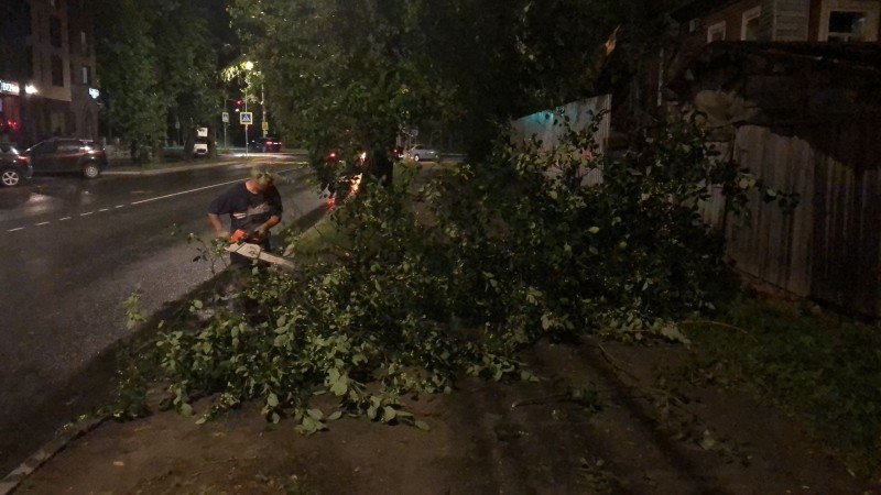 В Сыктывкаре до сих пор устраняют последствия гроз 