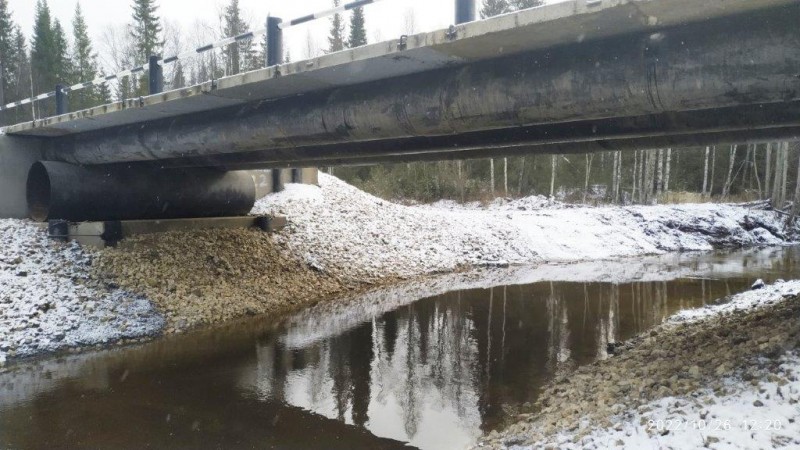 Мост через реку Винла в Ижемском районе переустроен