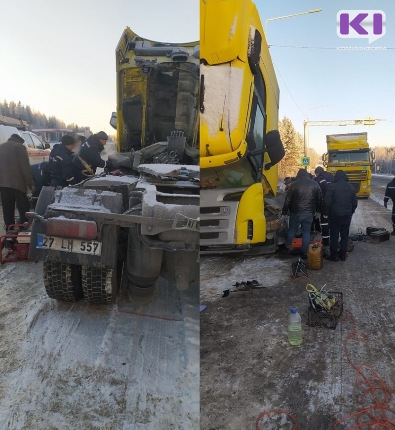 На трассе в Сыктывдинском районе Коми застряли дальнобойщики из Турции 