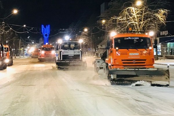 За ночь из Сыктывкара вывезено 430 кубометров снега