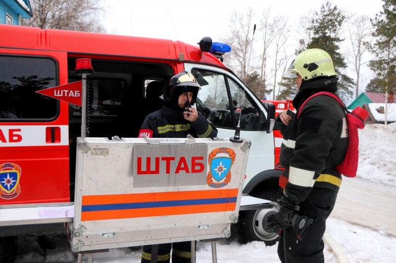 В Коми отработали действия по защите населенного пункта от перехода лесного пожара

