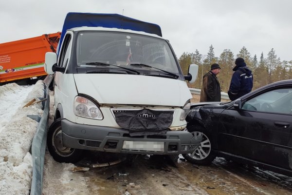 Под Сосногорском водитель иномарки врезался в 