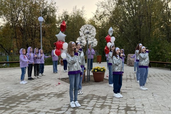 Новый сквер в Усинске встречает гостей