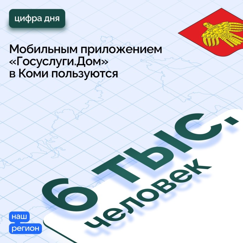 Более 6 тысяч жителей Коми пользуются мобильным приложением "Госуслуги.Дом"