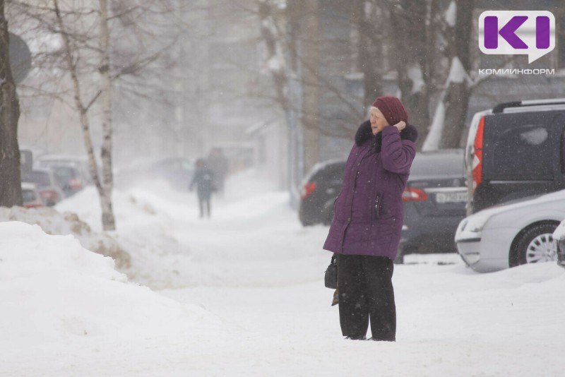 Погода в Коми 29 декабря: - 15°С и северный ветер 