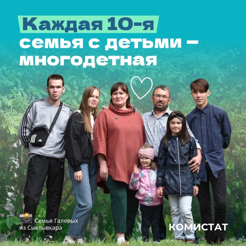 В Коми каждая десятая семья - многодетная