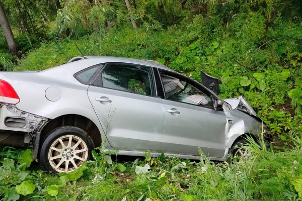 В Сыктывкаре Volkswagen Polo опрокинулся в кювете, водитель погиб в машине скорой помощи