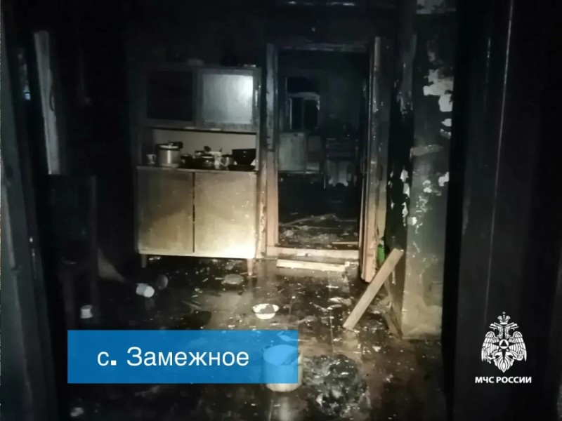 На пожаре в Замежной погибли два человека 