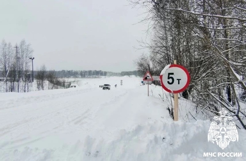 В Коми действует только одна ледовая переправа 