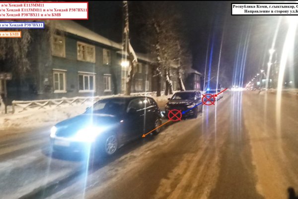 В Сыктывкаре два Hyundai Solaris и BMW не поделили Октябрьский проспект