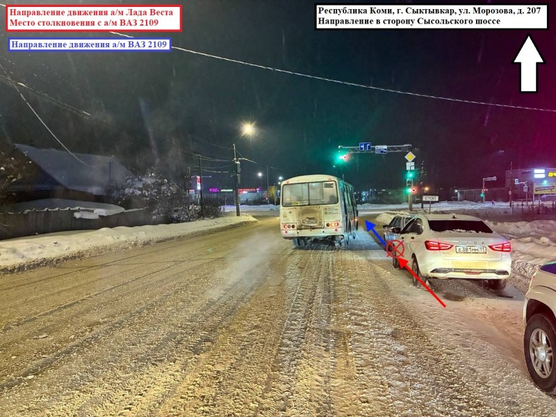 За сутки на дорогах Коми в ДТП пострадали два пассажира авто 
