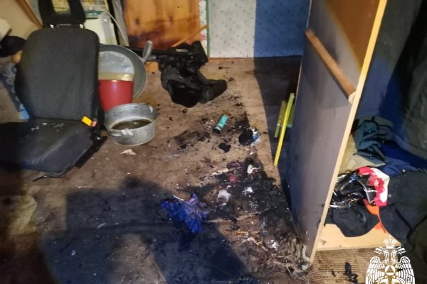 На пожаре в Сосногорском районе эвакуированы четыре человека