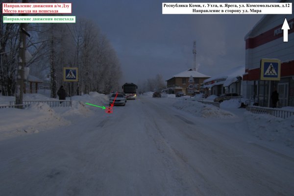 В ухтинской Яреге сбили 67-летнюю женщину