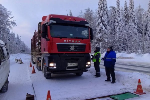 На дорогах Коми продолжается работа по весовому контролю большегрузов

