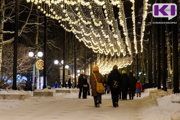 Новогодняя иллюминация в Кировском парке Сыктывкара останется - мэрия