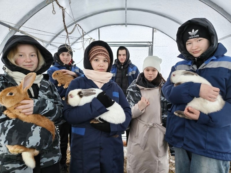 Кролики помогают усть-куломским школьникам приобщиться к сельскому хозяйству
