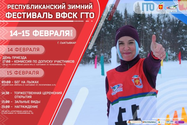 В Сыктывкаре определят сильнейших на Республиканском зимнем фестивале ГТО