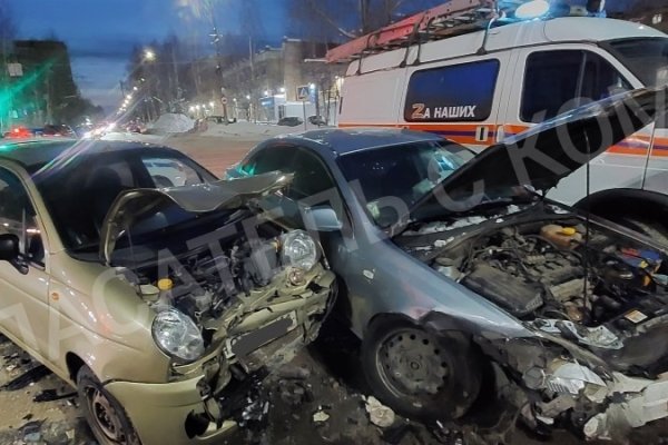 В Ухте после столкновения двух Daewoo в больницу попала девочка