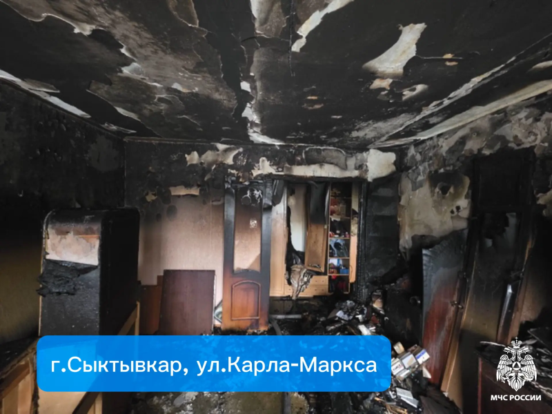 За сутки на пожарах в Коми спасен 21 человек, двое травмированы