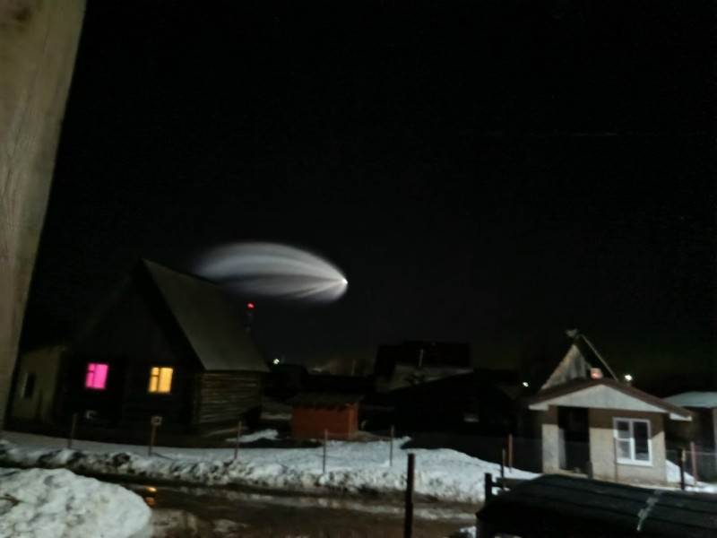 Жители Коми запечатлели пролет ракеты-носителя "Союз"