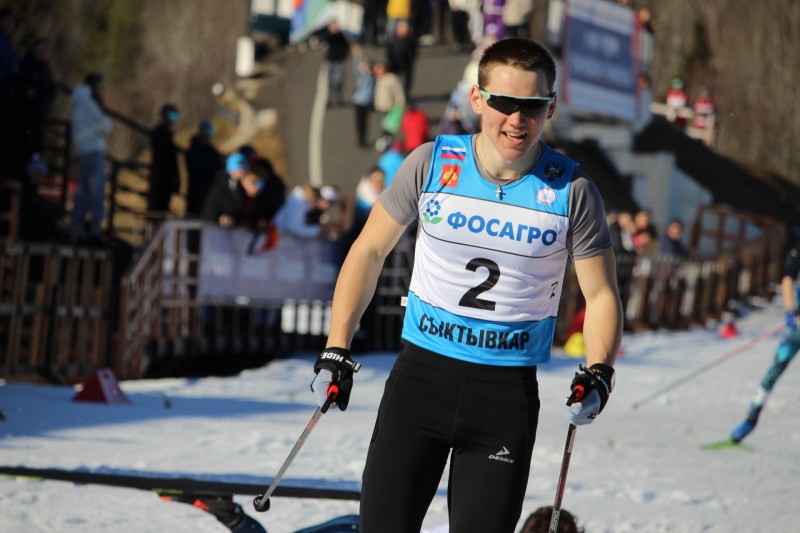 Виктор Соколов победитель гонки на 5 км на Всероссийских соревнованиях на приз Раисы Сметаниной