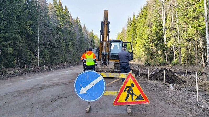 На дороге к Дырносским дачам начались ремонтные работы