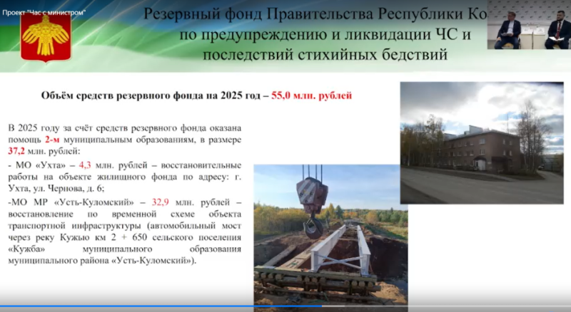 Резервный фонд правительства Коми был увеличен до 55 миллионов рублей